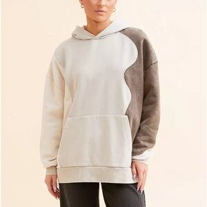 Gilded Intent colorblock hoodie sweatshirt - size S